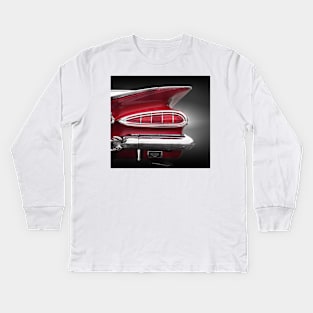 US American classic car 1959 Impala convertible tail fin Kids Long Sleeve T-Shirt